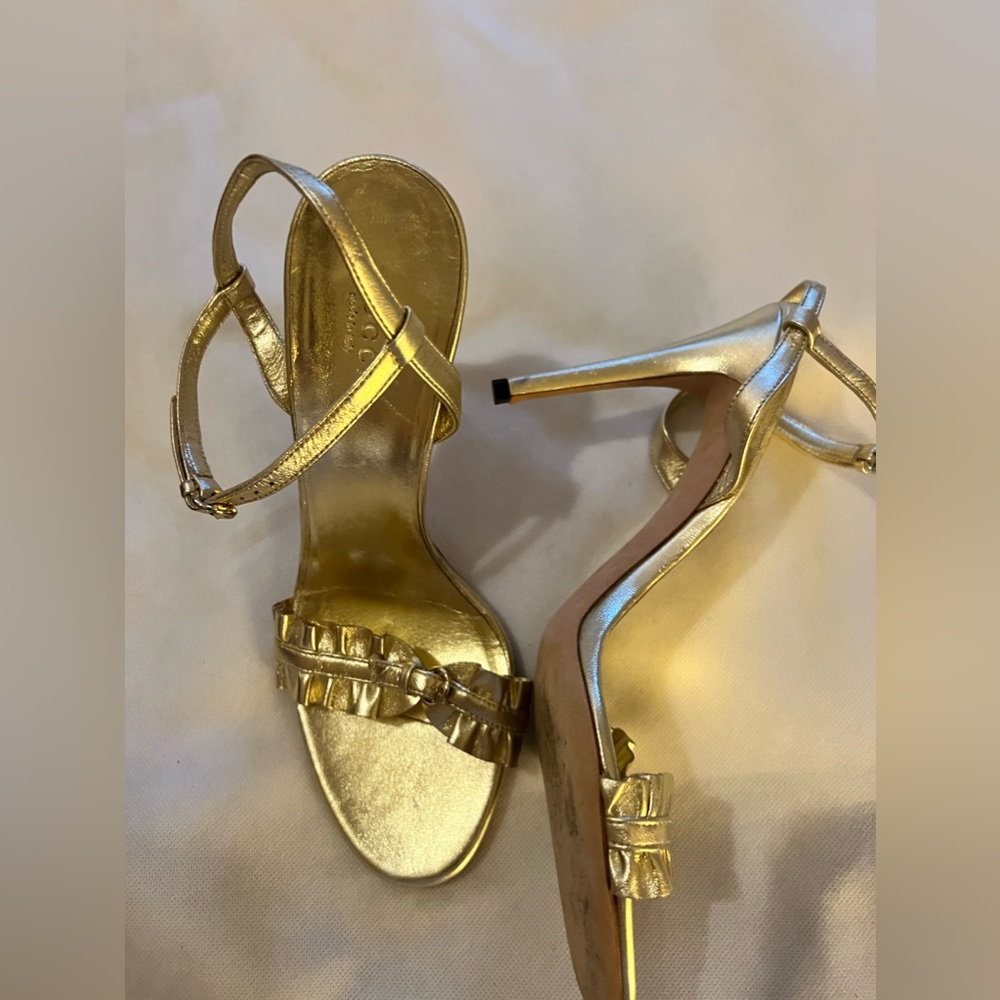 Gold Gucci Sandals